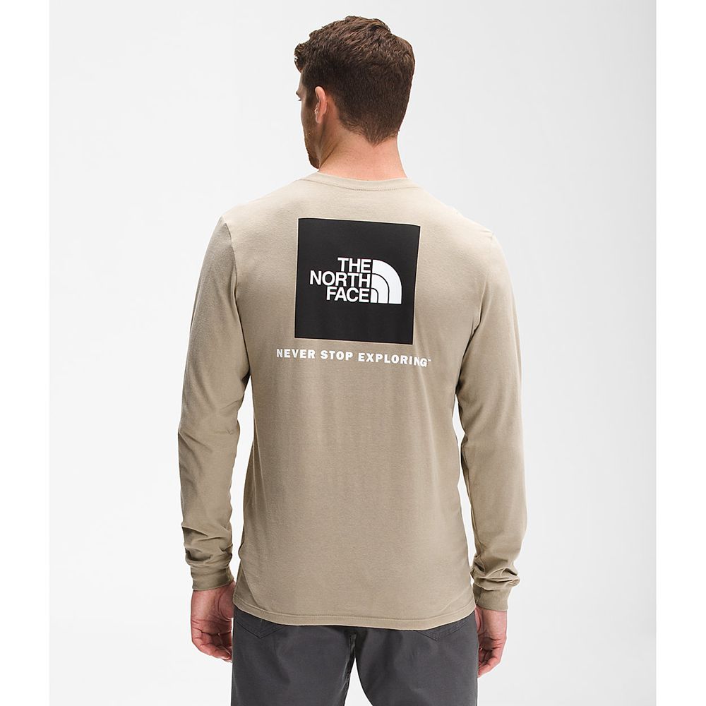 The North Face Long Sleeve Mens Australia - The North Face Long Sleeve Box Nse Khaki / Black Never S